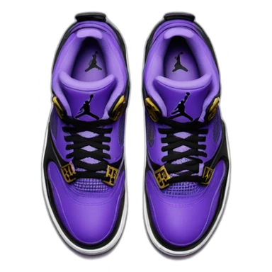 jordan 4 purple and black sticker