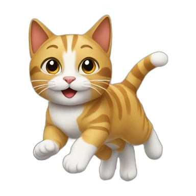 cat flying over Paris sticker