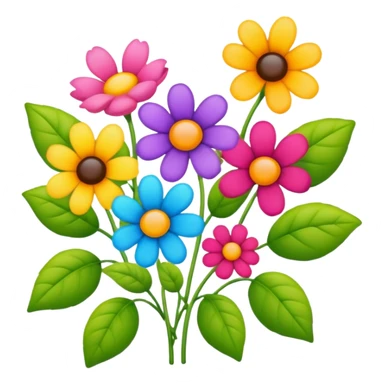 emoji for flowers one item without face sticker