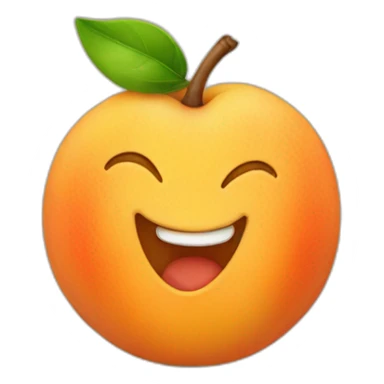happy apricot sticker