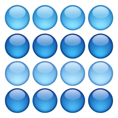 round cells in light blue and blue
Soft gradient
Slightly translucent texture
Minimal scientific illustration
White background
Clean and calm mood sticker