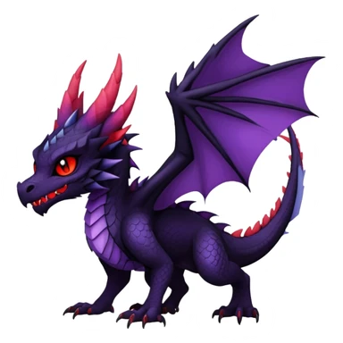 Gothic Badass Edgy Dark Mysterious Mystical Dragon-Beast-Trico-Noivern-Fursona sticker