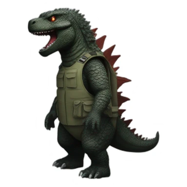 Suicide vest godzilla sticker