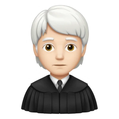 judge with white wig sticker