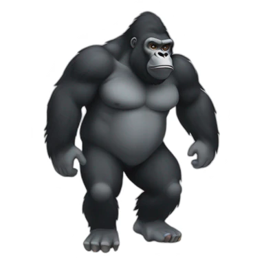 Gorilla body and fart cloud from behind sticker