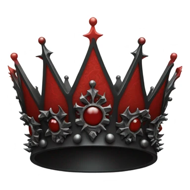 red and black gothic death crown  sticker