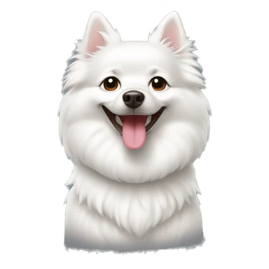 White german spitz dog smiling sticker