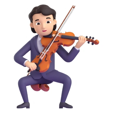 A character playing the violin sticker