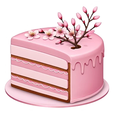 sakura cake slice sticker