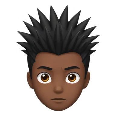 Anime black boy head sticker
