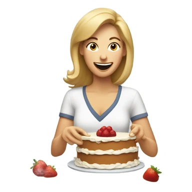 Mom need eat cake sticker