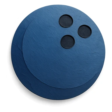 bowling ball paper craft style sticker