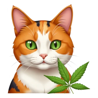 Cat smoking weed sticker