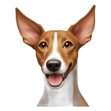 brown smiling podenco sticker