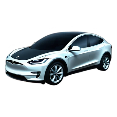 telsa car in space sticker