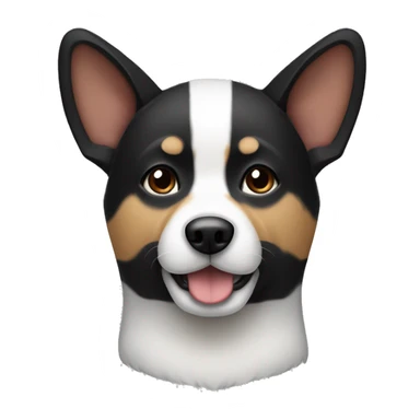 Korean country dog with black triangular ears sticker