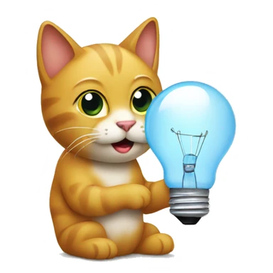 Cat fixing a lightbulb  sticker