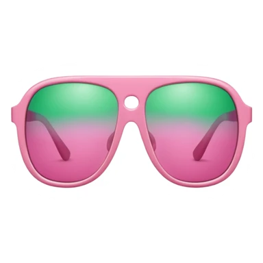 Sunglasses with the number 67 pink and green sticker