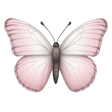 White butterfly light pink sticker