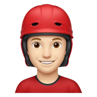 skater with red helmet sticker