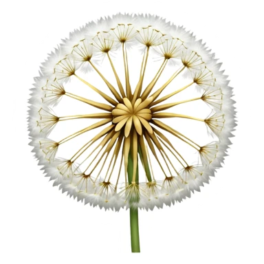 Dandelion flower emoji in white colour looks aesthetic  sticker