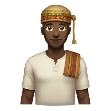 african man in traditional headgear sticker
