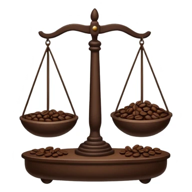 Simple balance scale with coffee on the strong side and sleep on the weak side sticker