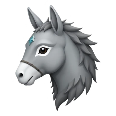 Game of thrones style donkey Sigil in stark Colors sticker