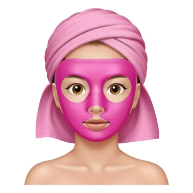 Pink facemask spa beauty  sticker