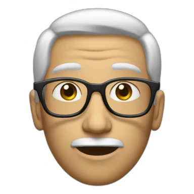 Tall man with glasses and weird look sticker