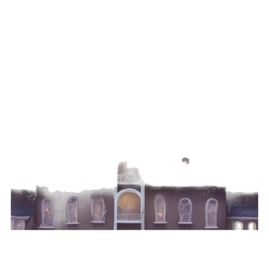 Beautiful Paperscape Addams sprawling 12 story tall haunted dream mansion  sticker