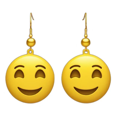 yellow happy face earings sticker
