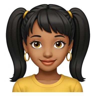 Lisa Left Eye Lopes with black ponytail hair  sticker