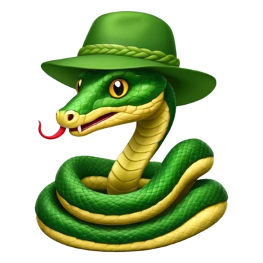 snake wearing a hat sticker