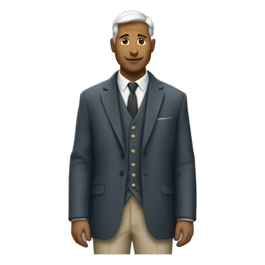 gentleman wearning coat pant looks decent sticker