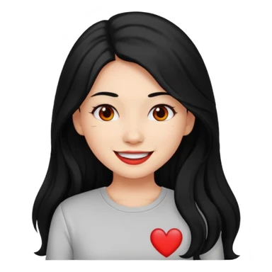 red face long hair devil girl with shirt sticker