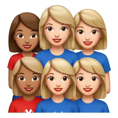 Realistic portrait of a group of women fan of Taylor Swift   sticker