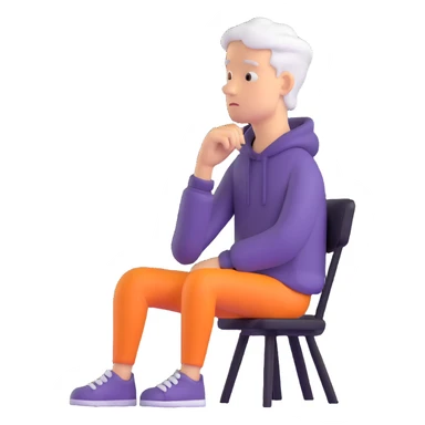 thoughtful character sticker