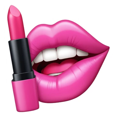 pink lipstick sticker