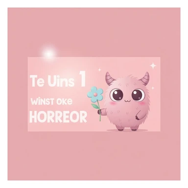 pastel horror banner, cute, expressive, minimal, variation 1 sticker
