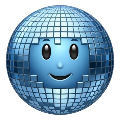 disco ball moon sticker