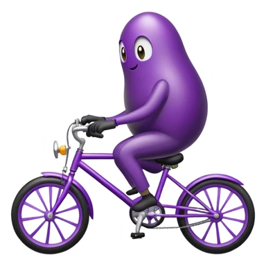 Egg plant riding a bike sticker
