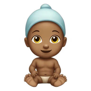 baby boy showing peace symbol sticker