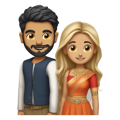 Virat fan boy and girl sticker