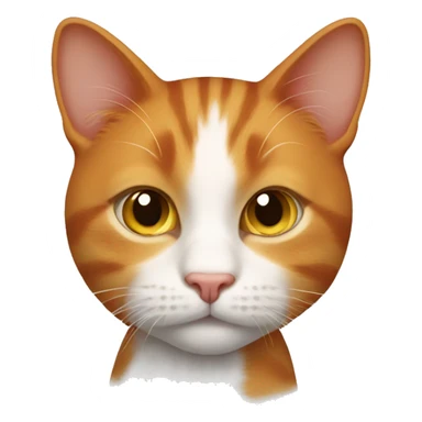 Ginger cat with NO WHITE sticker
