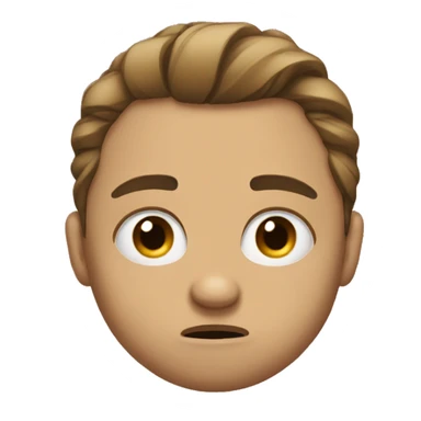 a normal emoji pouting sticker