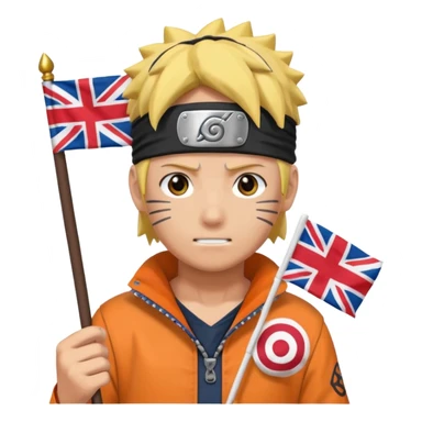 Naruto with Palästin flagge sticker