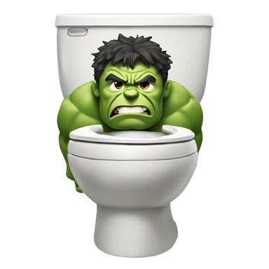 Hulk in a toilet sticker