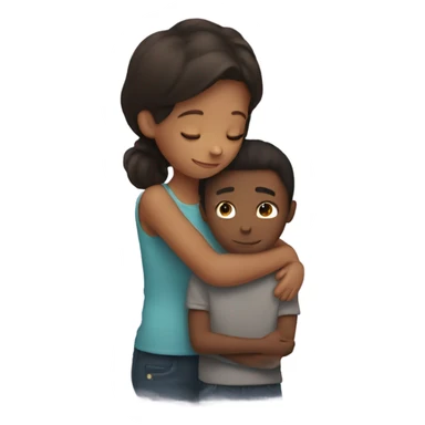 Girl hugging a boy  sticker