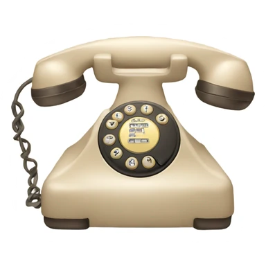 light beige Vintage Phone  sticker